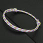 Minimalist Handwoven Rope Bracelet Unisex Sliding Adjustable 4 Styles Chroma 2mm Ethnic Cord Braclet Couple Casual Daily Jewelry