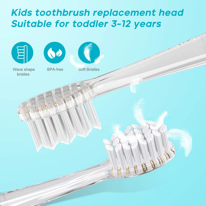 Seago Replacement Brush Heads for SG-2139, SG-513, and SG-977 Electric Toothbrush - Soft Bristles, Pack of 4 (Model H923)