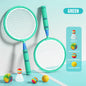Badminton and Tennis Racket Kid 4in1 Sports Toy Hand Eye Coordination Gifts for Reflex Training Beginners Outdoors Beach