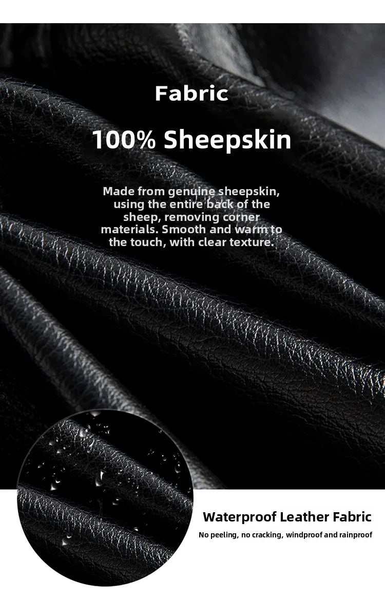 Real Leather Sheepskin Coat Women's Mid-Length Stylish Slimming Autumn Winter New Korean Style Coat Over-Knee Outerwear