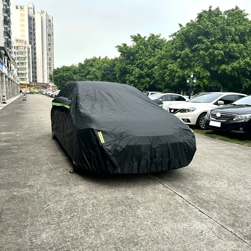 Car Cover Outdoor Protection Exterior Sun Snow UV Covers SUV Sedan Auto Sunshade Dustproof Waterproof Black Silver