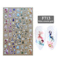 1PCS New Christmas Decorations 2023 New Year Nail Stickers Press on Nails Laser Snowflake Christmas Tree 3D Nail Decal