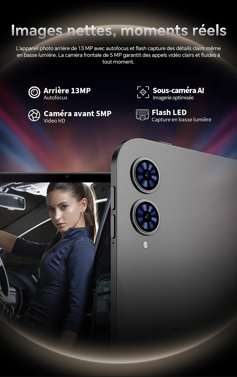 Teclast T65 Android 16 Tablet 13.4 inches 120Hz Max. 26GB RAM 256GB ROM T7280 8 cores 1920x1200 4G LTE 13MP + 5MP 10000mAh