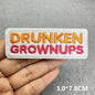 Cartoon Embroidered Patches For Clothing Slogan Letters Embroidery Patch For Clothes Iron On Patches On Clothes Jackets DIY