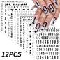 12pcs/set Cute Cartoon Dog/Cat Nail Art Stickers 3D Graffiti Black Cat Dog  Nail Decals 8*10cm Self-Adhesive Cartoon Nail Art Su