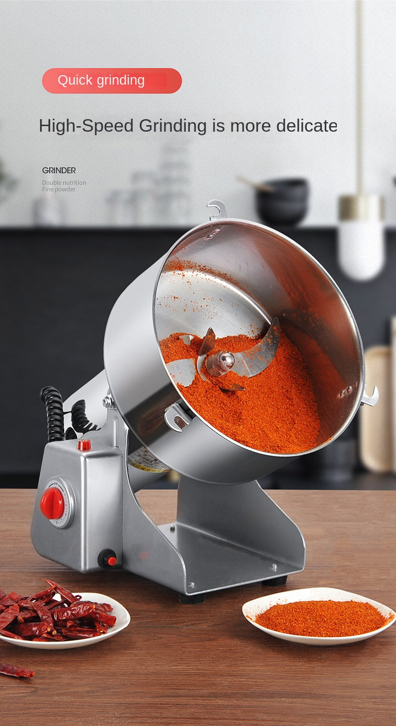 Electric Grain Mill Grinder Stainless Steel Pulverizer Powder Machine for Dry Herbs Grains Spices Cereals Coffee Corn 800G