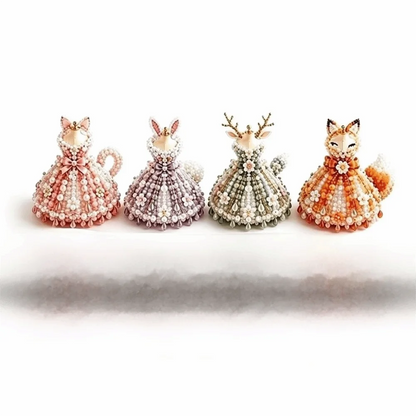 3D Design Beaded Dress Kit Cute Design Tiny Beads Bead Craft Kit Creative Craft Dress Shape Bead Weaving Kit Gift Giving