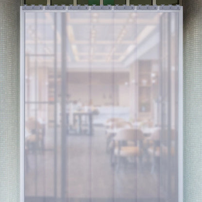 7X PVC Strip Curtain Plastic Soft Freezer Room Door Curtain Kit Hanging 18cm X2m Air-Conditioning Heat Insulation