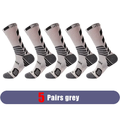 Elite Sport Cycling Basketball Socks Compression Running Man Black Trend Breathable Long Hiking Damping Athletic Professional