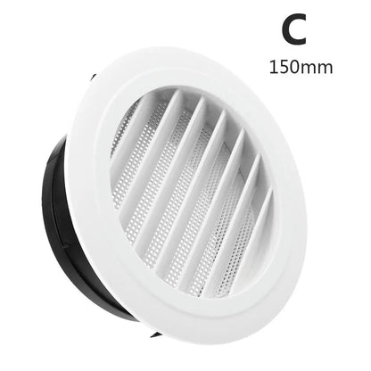4 Types White Air Vent Extract Valve Grille Air Circulation Vents Cover 100/150mm Round Ducting Ventilation Cover Various Shapes