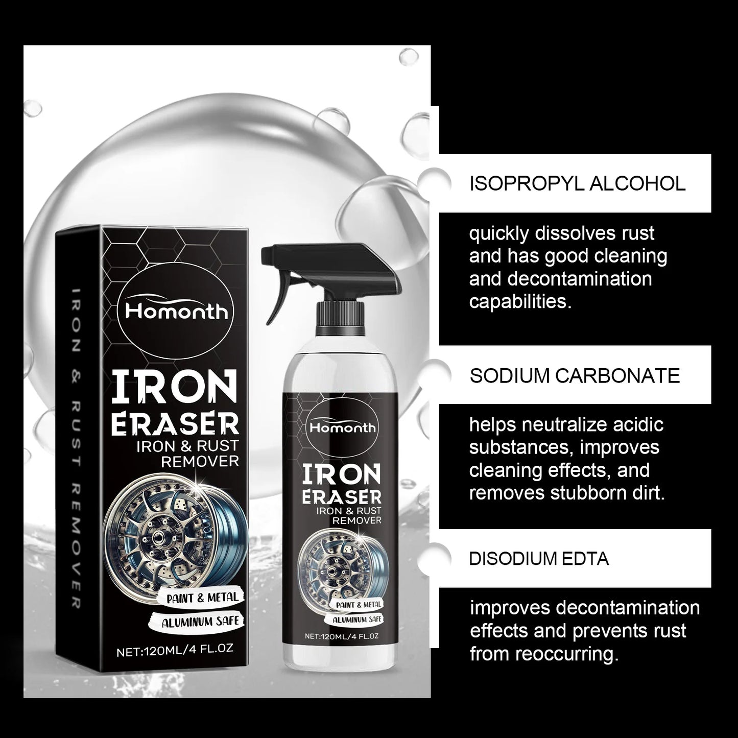 Anti Rust Spray Lubricant Rust Converter Iron Remover for Car Parts Hardware Stop Corrosion Shiny Car Stuff
