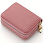 Women's Double Zipper Wallet Fashion Short Credit Card Holder with Large Capacity Coin Purse