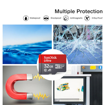 100% Original SanDisk Memory Card 256GB 128GB 64GB 32GB A1 Micro SD Card Class 10 UHS-1 TF Flash Card for Samrtphone/PC