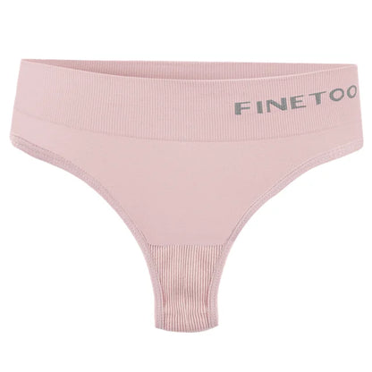 3PCS/Set Women's Panties Sexy Underwear FINETOO Large Size Thong Women Seamless Panties High Waist Girls Thongs M-2XL