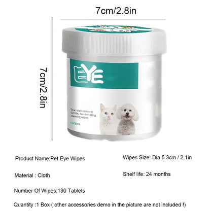 New Pet Eye Wipes Cats And Dogs Tearmark Wet Wipes Cats And Dogs Universal No Irritation Cleaning Products 130 Canned 2027