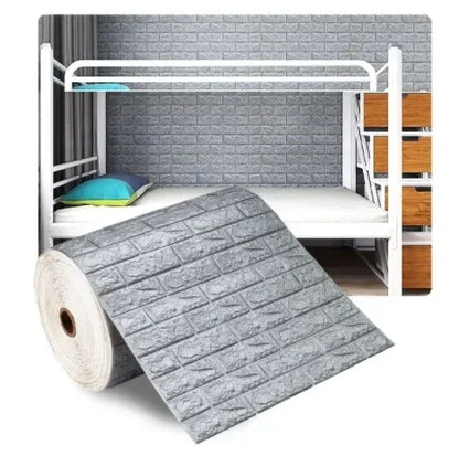 1/5/10m/Roll Retro 3D Wall Sticker Imitation Brick Plane Wall Sticker Furniture Stickers Wallpaper for Wall Living Room Kitchen