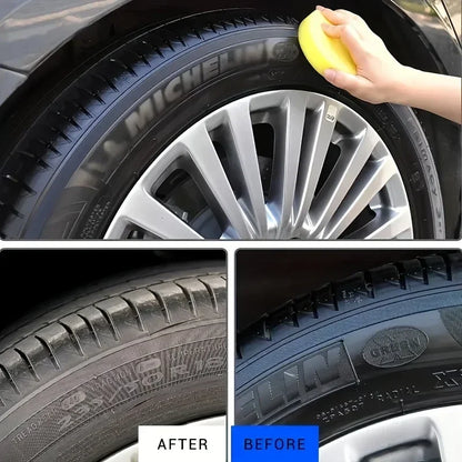 150g Plastic & Rubber Repair Paste - Black Crystal Polish for Car Scratches, Tire Shine & Interior Renewal, Anti-Aging & Fade Re