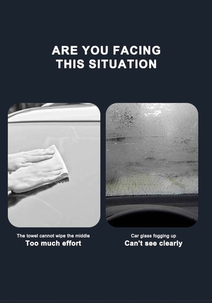 SEAMETAL Car Windshield Cleaning Brush Window Glass Clean Wiper Scalable Long Handle Scratch-Free Soft Wash Cloth Washing Tool