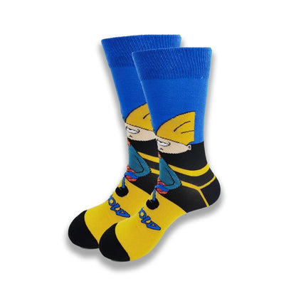 Spring and Autumn Men's and Women's Socks Cartoon Cartoon Fashion Funny High Quality Tube  Movie Character  Socks for Men