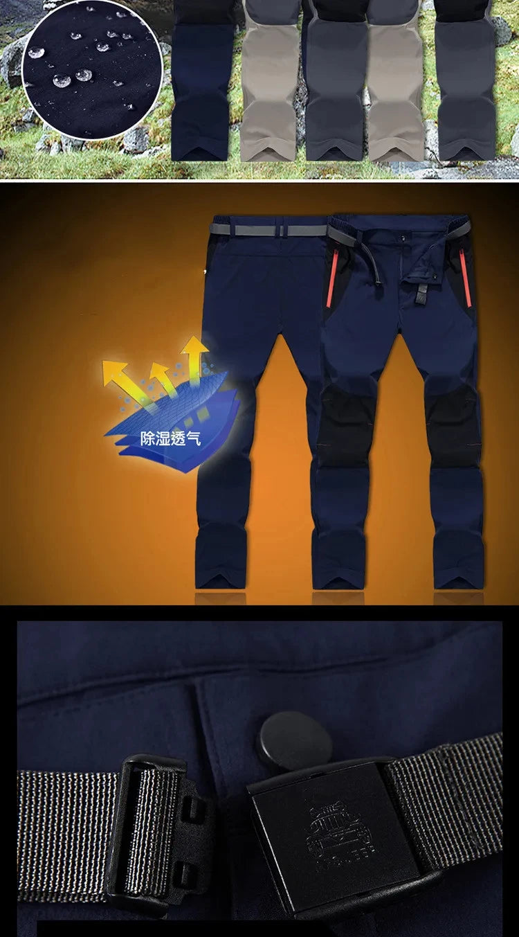 Tactical Waterproof Cargo Pants Men Spring Summer Quick Dry Long Trousers Outdoor Sports Trekking Camping Fishing Pants 4XL