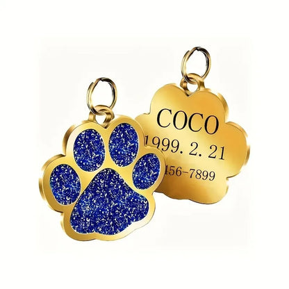 Custom Engraved Zinc Alloy Pet ID Tag – Personalized Dog & Cat Name Tags with Phone Number Anti-Lost Design Durable Collar Tag
