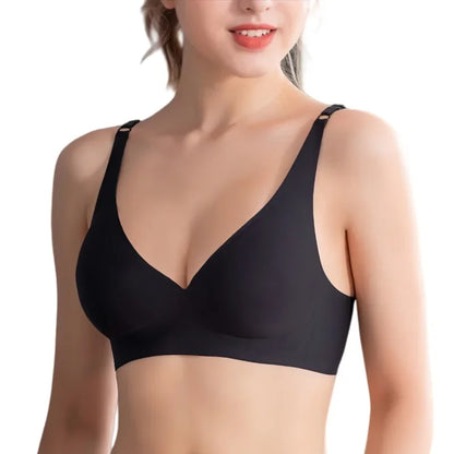 Push-Up Seamless Bras For Women Non-wire Brassiere V-neck Bralette Removable Pads Sports No Trace Underwear Sexy Lingerie S-3XL