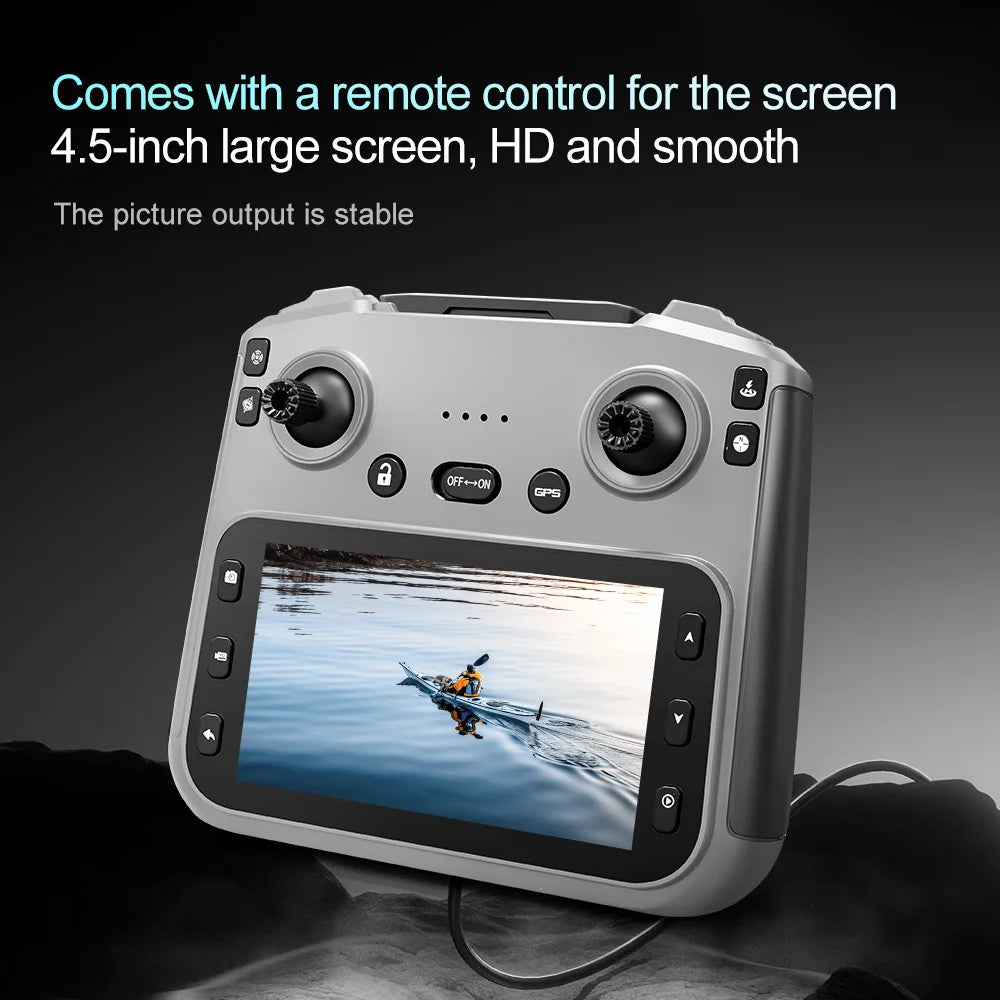 V168 MAX GPS Drone Professional 4K Dual Camera Brushless Obstacle Avoidance Security Drones with Large Screen Control Quadcopter