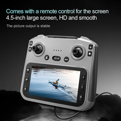 V168 MAX GPS Drone Professional 4K Dual Camera Brushless Obstacle Avoidance Security Drones with Large Screen Control Quadcopter