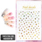 3D Laser Silver/Rose Gold Hollow Cross Star Nail Art Stickers Design Self-Adhesive Hollow Cross Star Nail/Body Art Decor Sticker