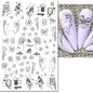 3d Nail Art Decals Spring Booming Violets Lavenders Purple Blue Pink Flowers Butterflys Stickers Decoration For Nail Tips Beauty