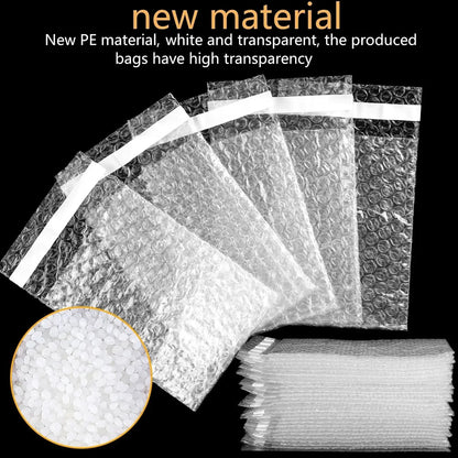 Transparent Bubble Mailers Self-sealing Plastic Shockproof Shipping Bag Self-adhesive Bubble Foam Packing Bags Cushioning Bag