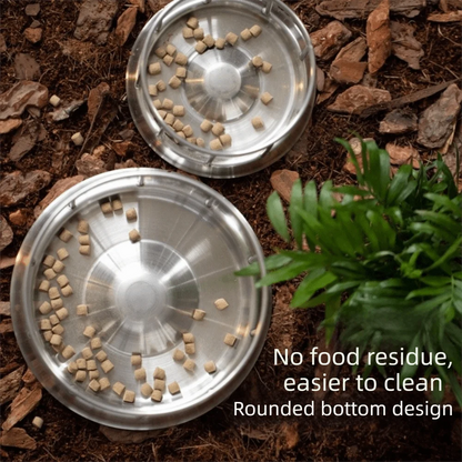 Large Capacity Turtle Stainless Steel Feeder Wear Resistant Wide Mouth Reptile Water Tray Fence Design Anti-overflow