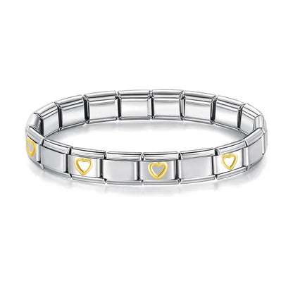 Hapiship New Fashion Women Jewelry 9mm Width  Color Stainless Steel Bracelet Bangle Girls Wedding Gift G108