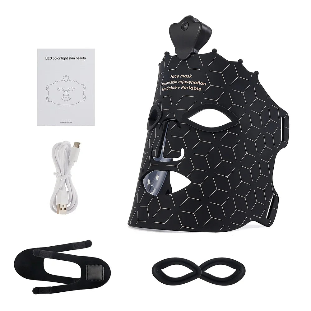 7 Colors Silicone LED Mask Face Photon Skin Rejuvenation Flexible Soft Facial Beauty Mask Skin Care Repair Skin Brightening