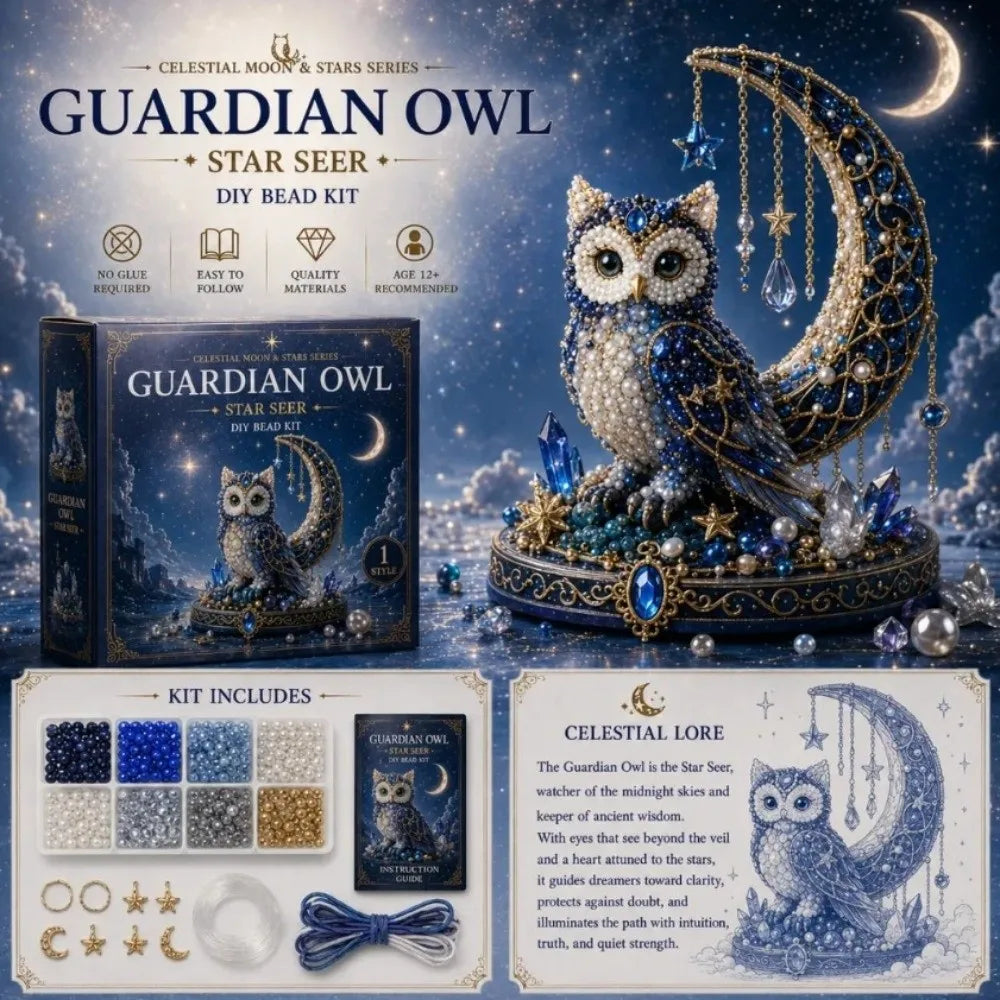 3D Design Animal Guardian Beading Kit Animal Shape Handmade DIY Beadwork Craft Kit Material Package with Colorful Beads
