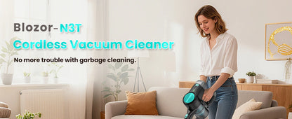 N3T Cordless Stick Vacuum 6 in 1 Handheld Vacuum Cleaner with LED Brush 40 Mins Runtime Self Standing for Pet Hair Hard Floor Carpet
