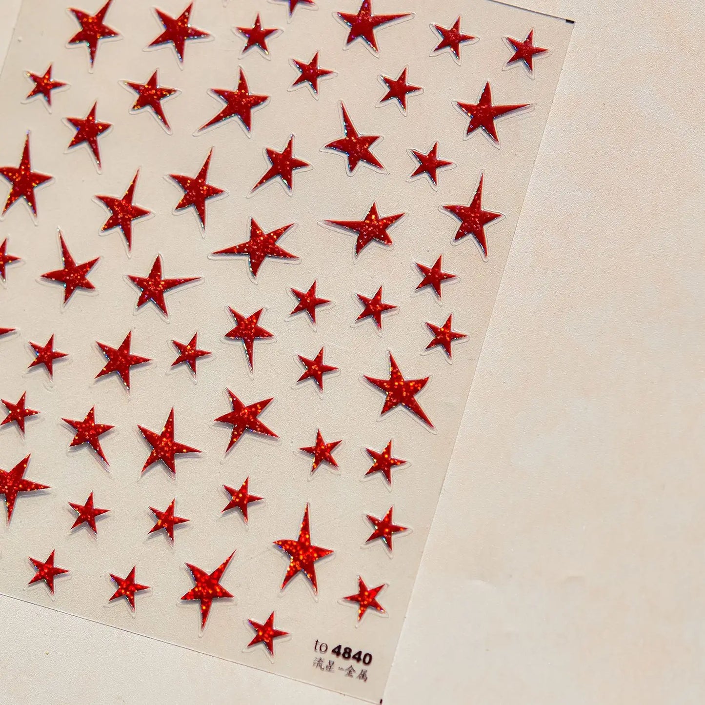 1 piece  5D silver nail stickers metal mini star nail art stickers high quality exquisite decals self-adhesive nail art stickers