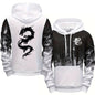 Chinese Dragon Tracksuit Hooded Sweatshirt Sweatpants City Vibe Hoodie 2 Piece Set Autumn Winter Men's Daily Casual Sport Outfit