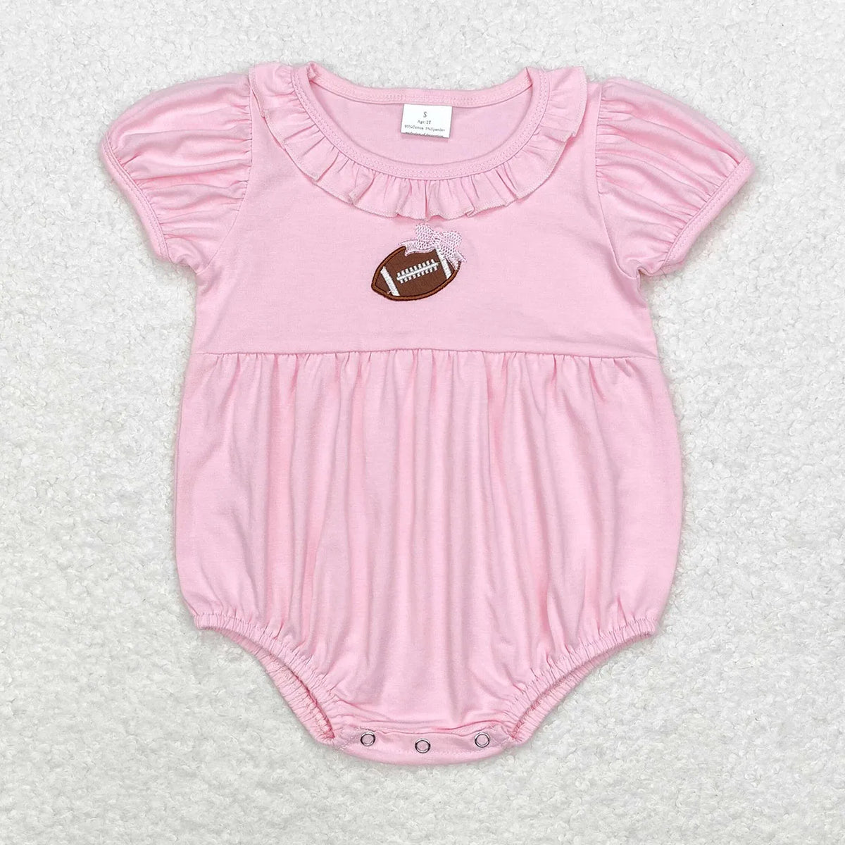 Wholesale Baby Girl Newborn Birthday Balloons Romper Bubble Embroidery Pink Plaid Bows Jumpsuit Kids Toddler Summer Clothes