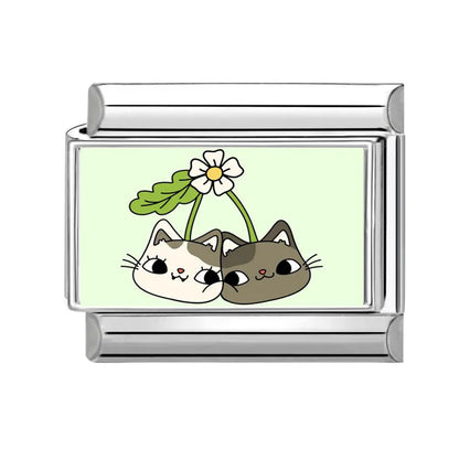 Y2K Cute Funny Sofa Cats Dogs Italian Charm Fit 9mm Stainless Steel Women DIY Bracelet Drop Shipping Fashion Jewelry Wholesale