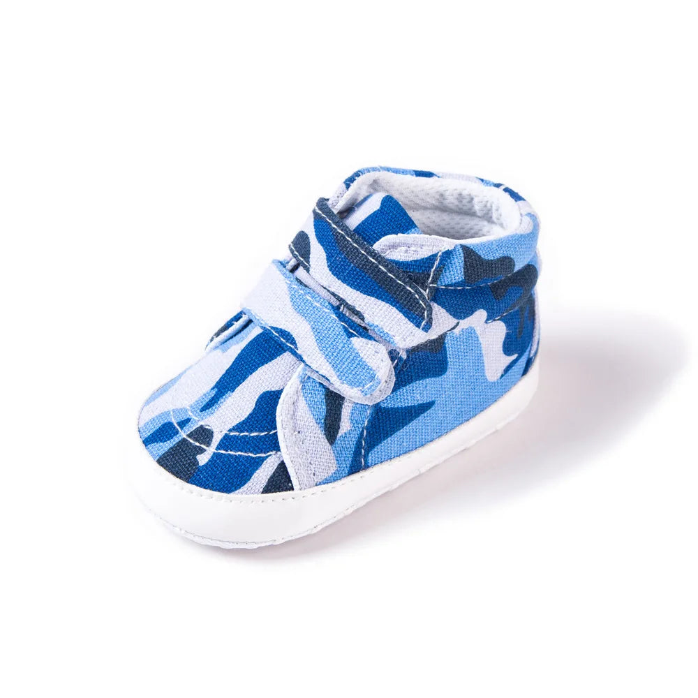 Infant Babies Boys Girls Shoes Soft Sole Canvas Solid Footwear For Newborns Toddler Crib Moccasins Letter Print Anti-Slip Shoes
