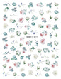 3d Nail Art Decals Spring Booming Violets Lavenders Purple Blue Pink Flowers Butterflys Stickers Decoration For Nail Tips Beauty