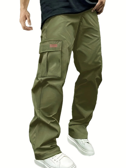 2026 Amazon Summer New Men's Work Pants European and American Independent Station Drawstring Multi Pocket Casual Pants