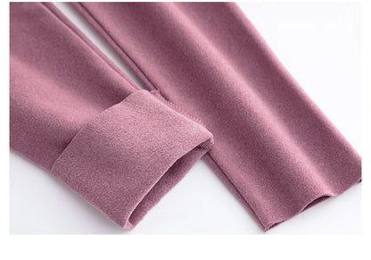 BIVIGAOS Women's Autumn Winter High Waist DE Velvet Leggings Thick Spontaneous Hot Warm Leggings Slim Elastic Leggings