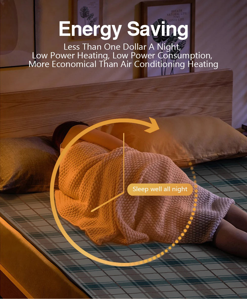 Electric Blanket Heated Mattress 70cm/120cm/150cm Thicker 220V/110V Heater Blanket Electric  Winter Body Warmer Home  EU/US Plug
