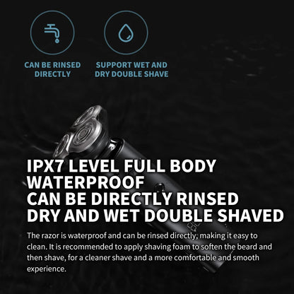 NEW MIJIA S500 Electric Shaver Clipper Triple Blade Trimmer For Men Dry Wet Shaving Washable Beard Hair Cutting Machine Razor CN