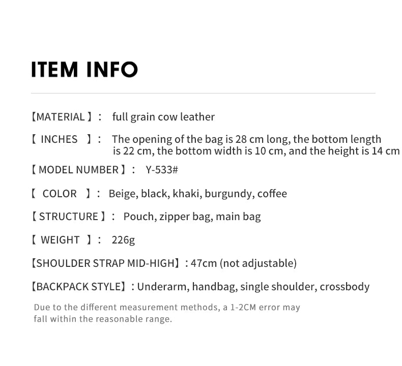 Luxury Women's Genuine Cowhide Leather Mini Shoulder Tote Bag Pebbled Leather Long Strap Underarm Handbag Minimalist Daily Purse