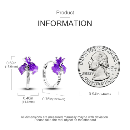 925 Sterling Silver Earrings Jewelry Hoop Flower Ear Studs Campanula Sparkling Pave Earring Wedding Gift For Women Anniversary