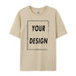 180g Custom Women Men Customised Printed 100% Cotton Short Sleeve Your Logo Photo Brand Text Tee Personalize Graphic Clothing