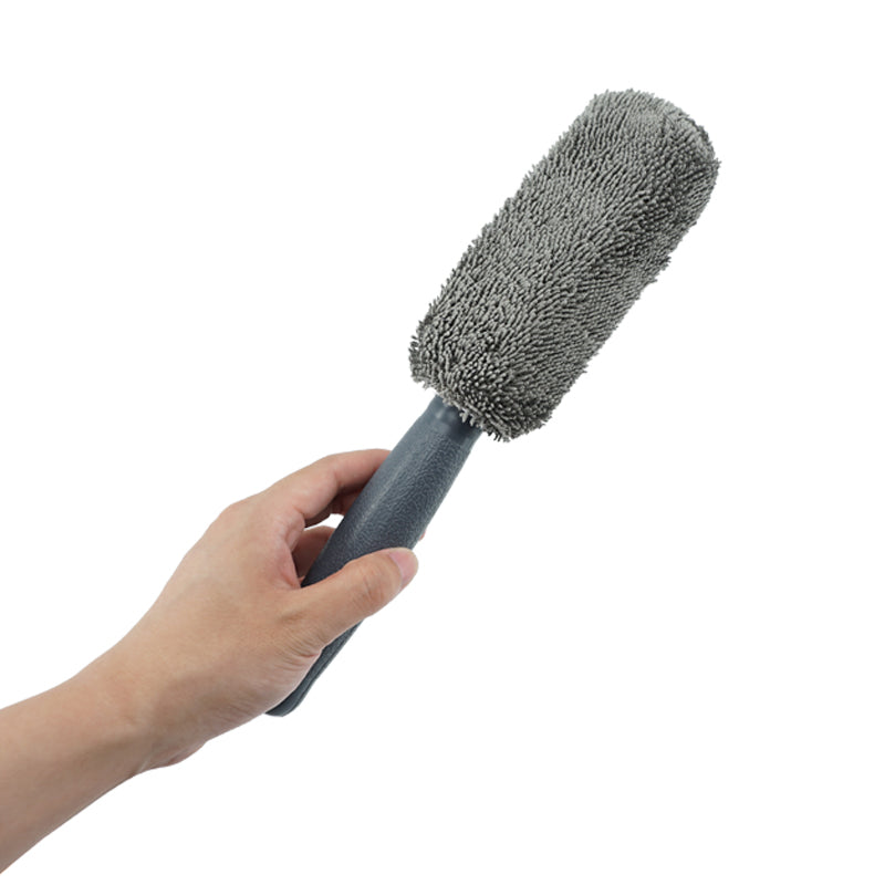 Car Wheel Wash Cleaning Car Wash Portable Microfiber Wheel Tire Rim Brush for Car with Plastic Handle Auto Washing Cleaner Tools